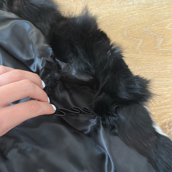 Kemo Sabe Black White Gray Rabbit Fur Vest S - Picture 5 of 8